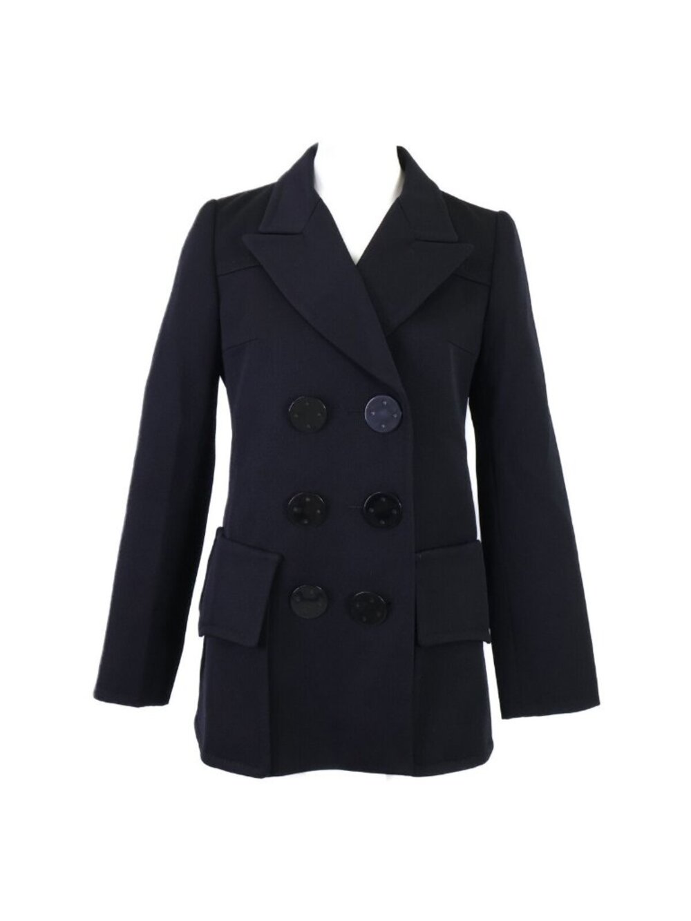 Louis Vuitton Lining Monogram Wool Double Jacket 34